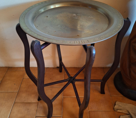 (H 42- S/OORD)- BRASS TOP TABLE- R 400