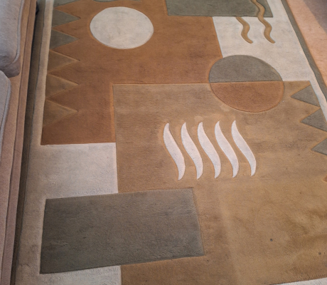 (ALB - 14) BROWN, CREAM AREA RUG  R300
