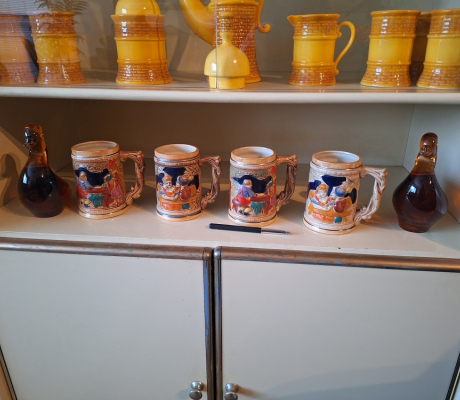 (ALB - 37) VINTAGE GERMAN BEER MUGS  R80