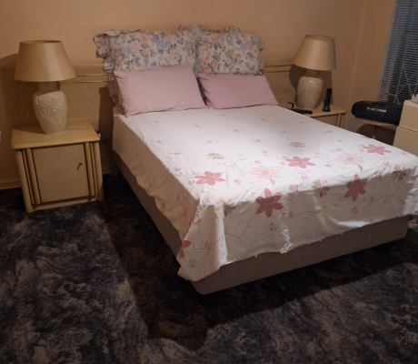 (ALB - 78) HEADBOARD WITH ATTACHABLE SIDE TABLES  R400