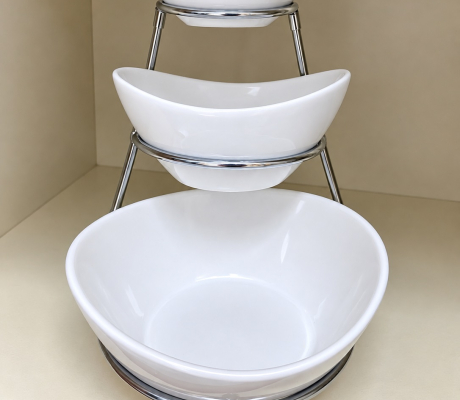 (ALB - 144) 3 TIER SERVING DISH   R90