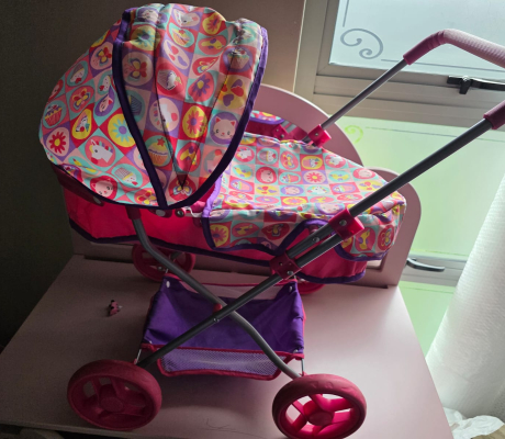 TOY PRAM AND GROCERY TROLLEY  (EOA)
