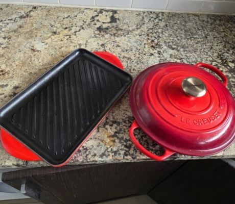 (BI38) Le Cruiset Pot & Grill Pan