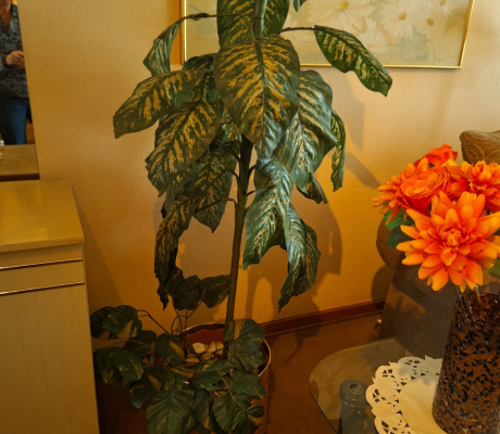 (ALB - 16) ARTIFICIAL PLANT IN COPPER POT  R200