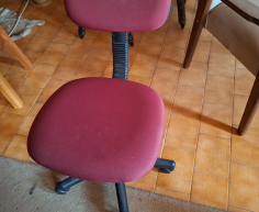 (H 52- S/OORD)- RED TYPIST CHAIR- R 50