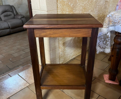 (H 60- S/OORD)- SQUARE WOODEN SIDE TABLE- R 350