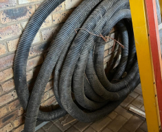 (162- S/OORD OB)- THICK BLACK CORRUGATED POLYTHELENE PIPE- R 250