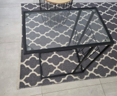 GLASS TABLE MAGAZINE STAND  (EOA)