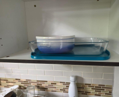 (BI50) White and blue dish