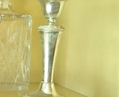 (ALB - 173)2 X SILVER PLATED CANDLE HOLDERS R80