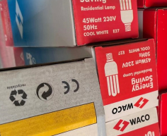 (G 3- S/OORD)- WACO ENERGY SAVING GLOBES  45WATT 230V 50HZ COOLWHITE - SCREW FITTING 3- R 150