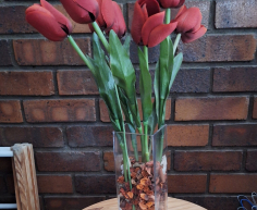 (ALB - 3) VASE WITH ARTIFICIAL TULIPS  R50